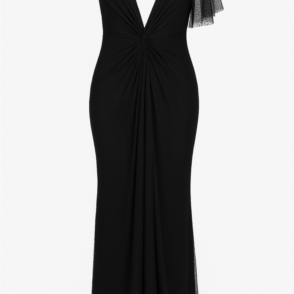 Katie May Elegant Black One Shoulder Gown